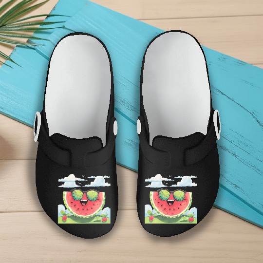 Cute Watermelon Party Summer Melon Fruit Slip On Clogs