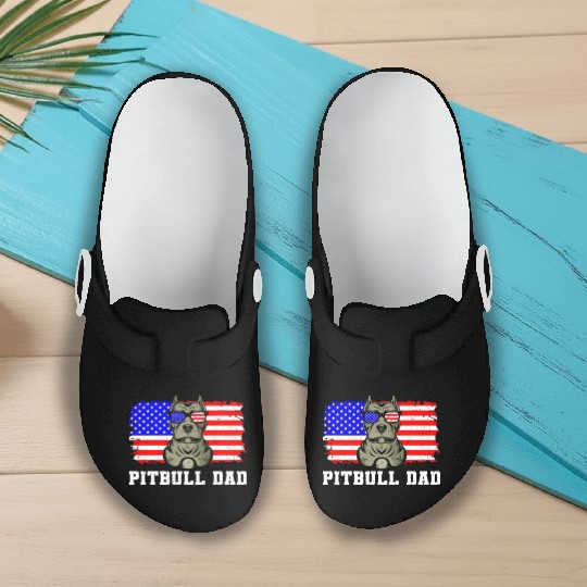 Pitbull Dad Slip On Clogs