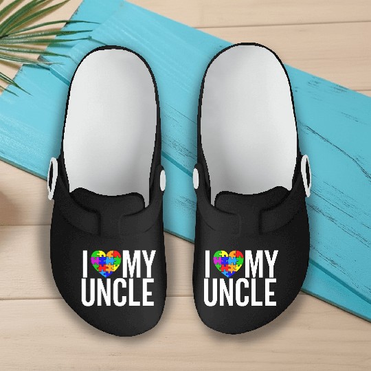 I Love my Uncle Slip On Clogs