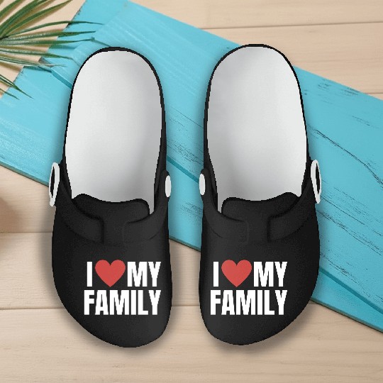 I Love My Family Gathering Reunion Celebration Slip On Clogs
