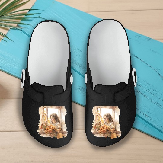 Wild Flowers Slip On Clogs Design - Funny gift