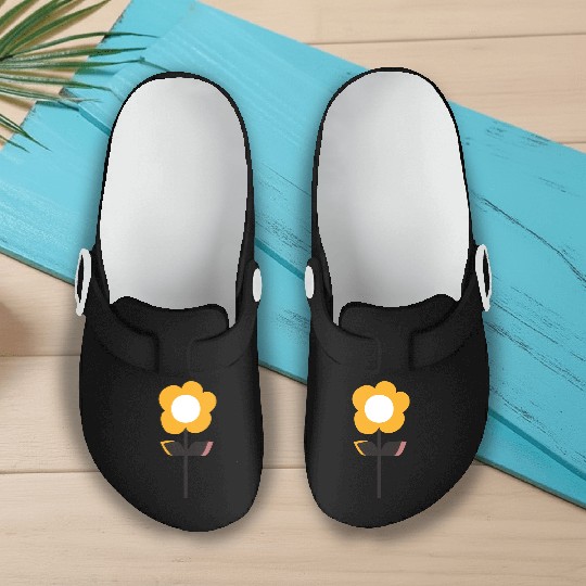 Retro Flower Yellow Slip On Clogs