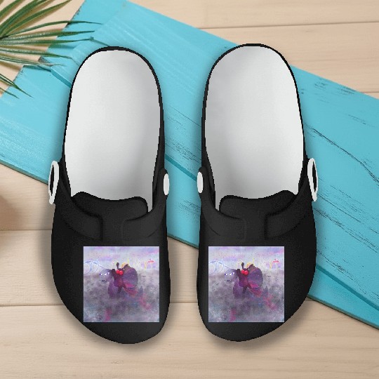 Mothman and Bessie the Lake Erie Monster's Vacay Slip On Clogs