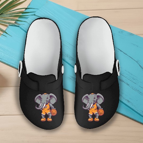 Basketball elephant Slip On Clogs
