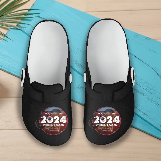 Why vote for a lesser evil? Cthulhu and Dagon 2024 Slip On Clogs