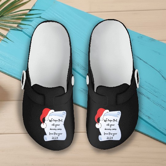 Santa Claus wishes Slip On Clogs