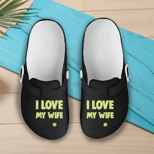 I love My Wife Slip On Clogs