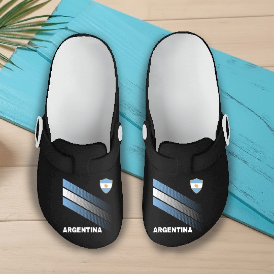 Argentina Sunflower Flag Argentina Soccer Lover Slip On Clogs