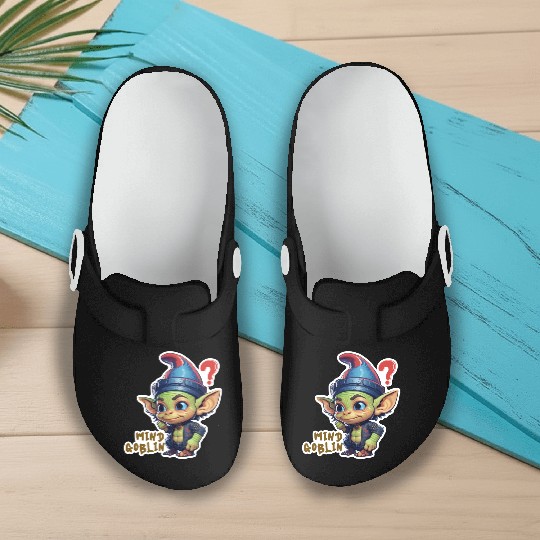 Funny Green Goblin Monster - Mind Goblin Deez Nuts Slip On Clogs