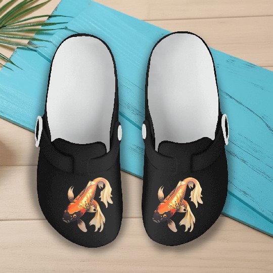 Koi Fish Japanese Carp Pond Slip On Clogs