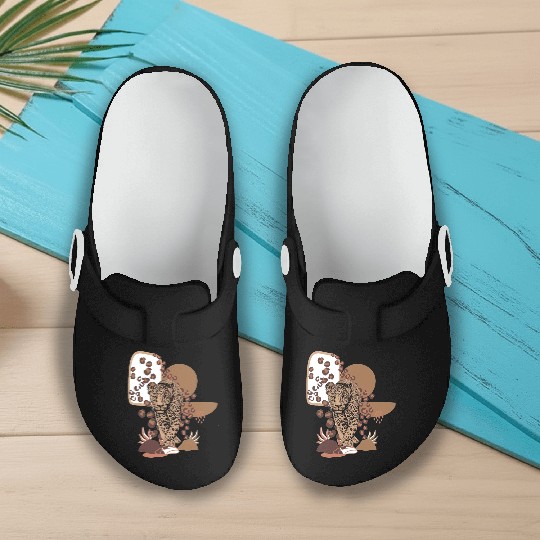 Funny Leopard Cheetah Animal Slip On Clogs