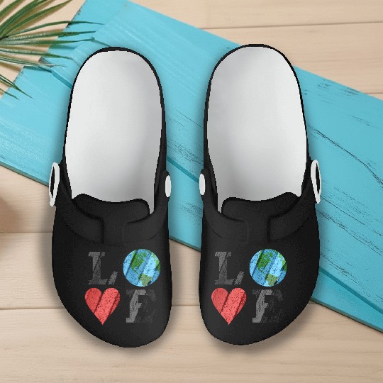 Earth Love With Heart And Earth Slip On Clogs