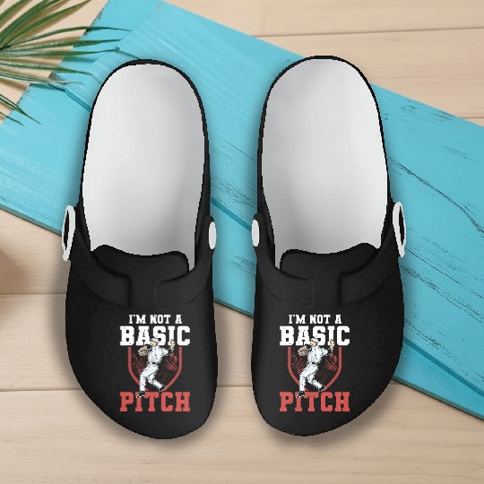 Funny Baseball Pitcher Slip On Clogs
