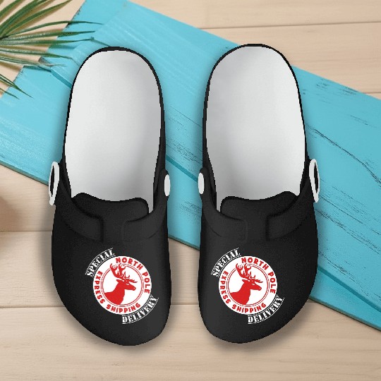 NORTH POLE SPECIAL DELIVERY Slip On Clogs