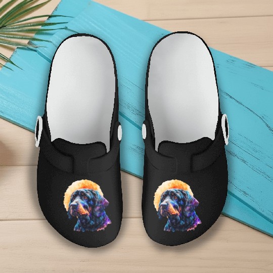 Cute Puppy smile Dog Slip On Clogs