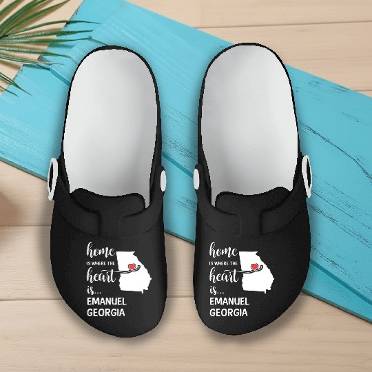 Emanuel County Georgia Is Where My Heart Is Cool Slip On Clogs