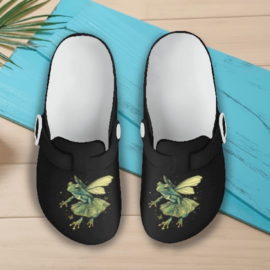 Ballet Frog Fairy Tale Amphibian Fantasy Animal Slip On Clogs