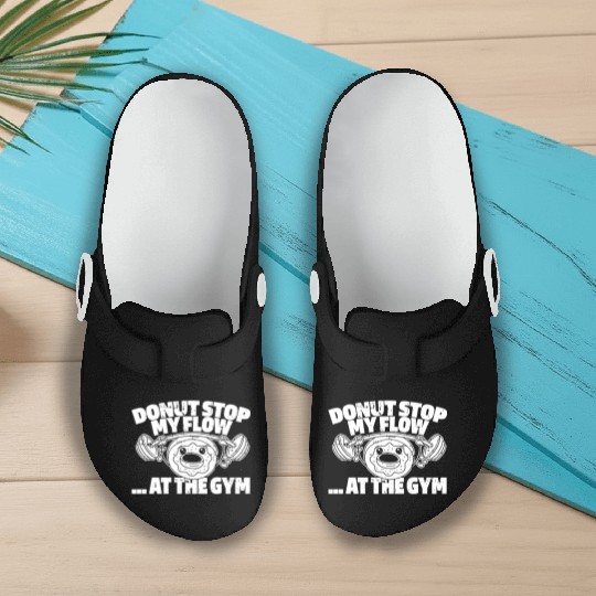 Fitness Donut Funny Donut Gym Slip On Clogs