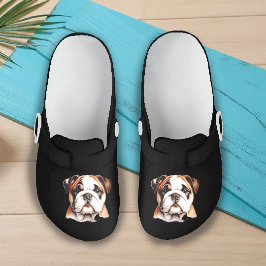 Bulldog Puppy Classic Slip On Clogs