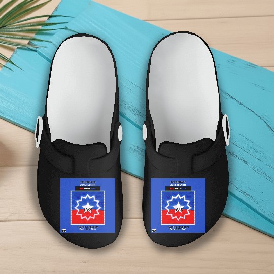 Celebrate Juneteenth: The Red White & Blue Slip On Clogs