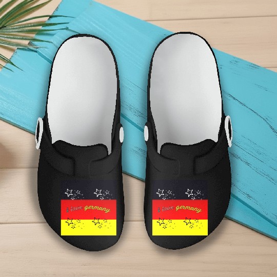 i love germany Slip On Clogs