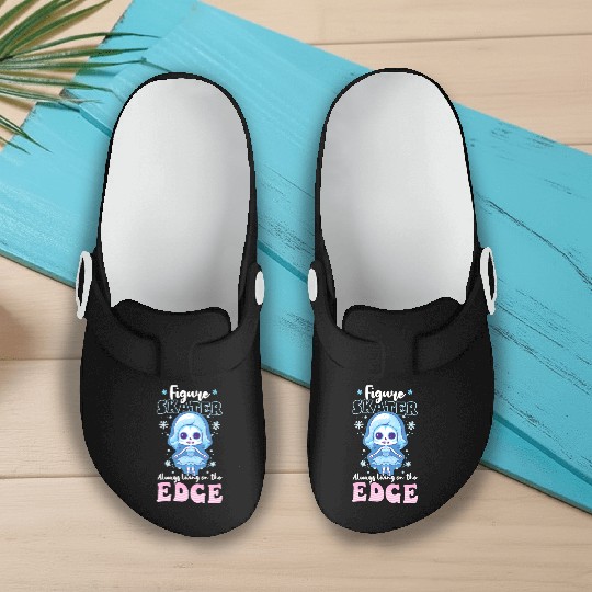 Figure Skating Living On Edge Slip On Clogs
