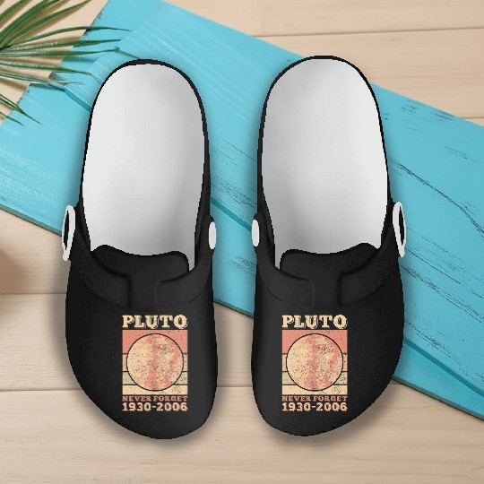 Pluto Never Forget Space Science Astronomy Slip On Clogs