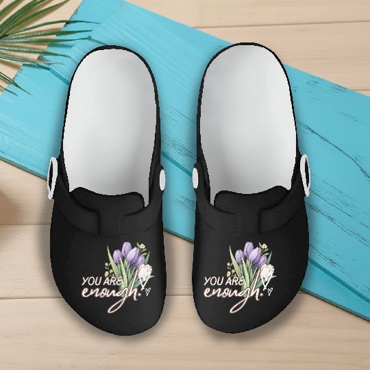 You Are Enough Bouquet Slip On Clogs