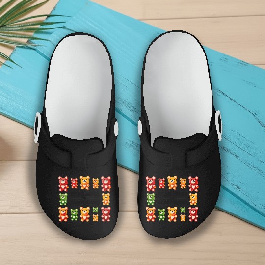 Bear Hugs and Candy Kisses Gummy Bears Slip On Clogs