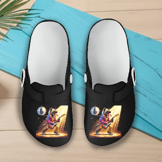 Disco Ball Guitar Hyena Slip On Clogs