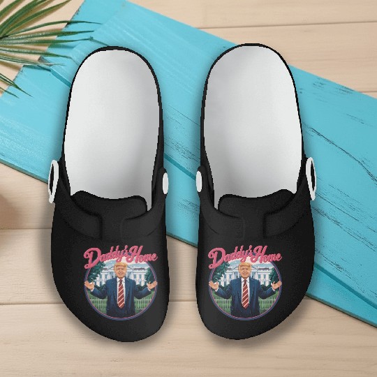 Trump Daddys Home White House 2024 Slip On Clogs