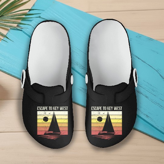 Florida ESCAPE TO KEY-WEST Sailing Florida Slip On Clogs