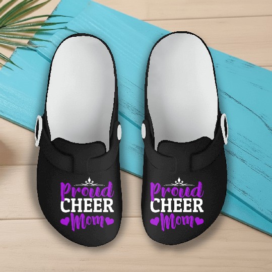 Proud Cheer Mom Cheerleading Mommy Mother's Day Slip On Clogs