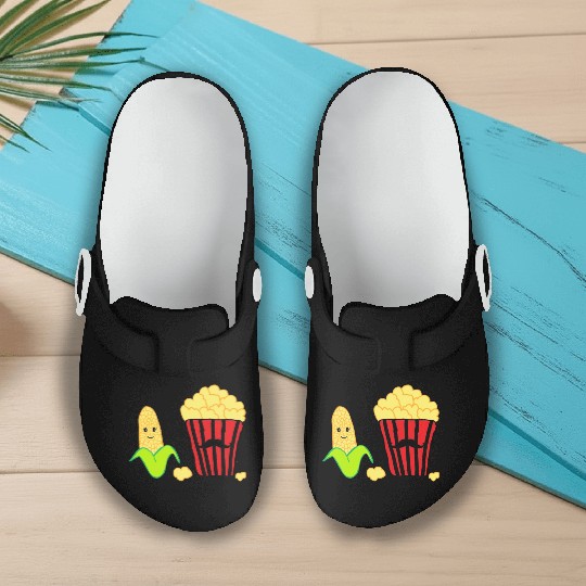 Baby corn and Popcorn Father and Baby design Slip On Clogs