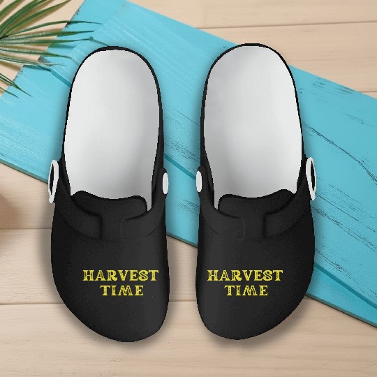 Harvest Time Seasonal Art Design Slip On Clogs