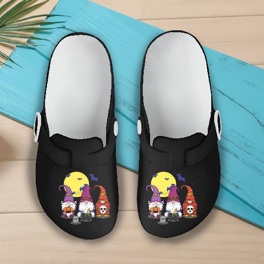 Halloween Gnomes Cute Creepy Halloween Slip On Clogs