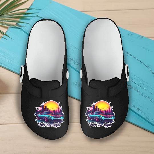 Cyberpunk Muscle Car Slip On Clogs