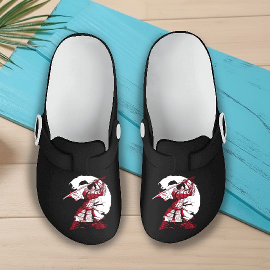 Kanji Japan Katana Sword Ninja Samurai Slip On Clogs