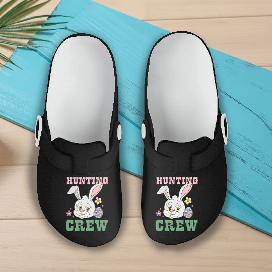 Happy Easter Day, Easter Bunny Slip On Clogs