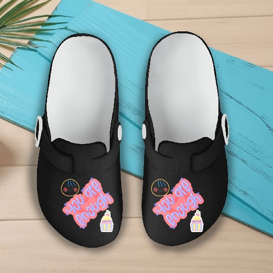 Truly you are enough for me-design by shahishop Slip On Clogs