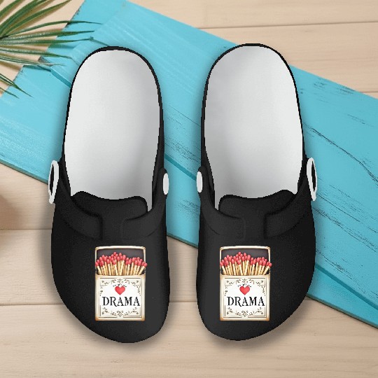 anti valentine no time for drama Slip On Clogs