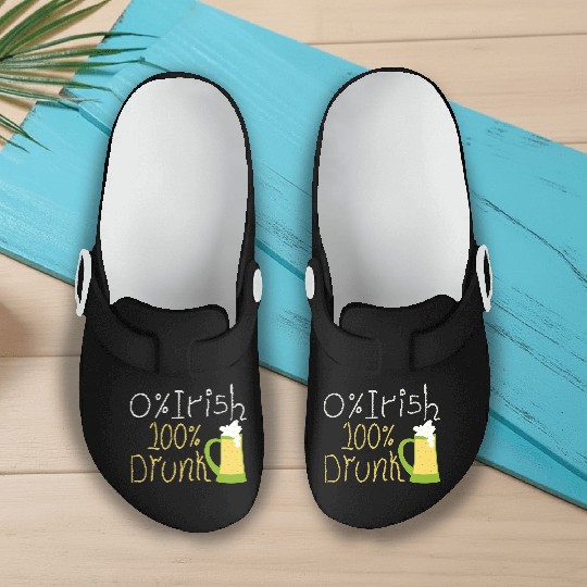 Funny St Patricks Day Slip On Clogs - irish humor
