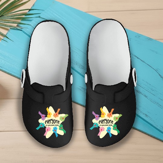 Everyone Is Welcome, Idaho Teacher, teacher, idaho Slip On Clogs