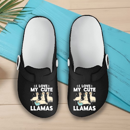 Alpaca Lover Llama Lover - I love my cute Llamas Slip On Clogs
