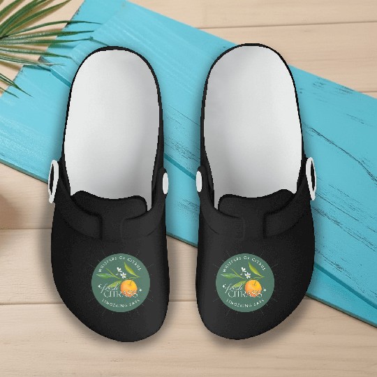Elegant Citrus Branding Design Slip On Clogs