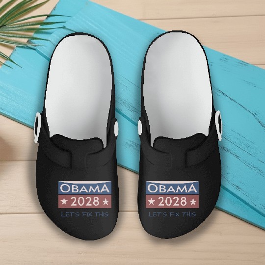 Obama 2028 Political Protest Rally Presidential Slip On Clogs