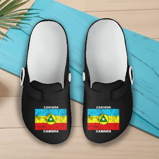 Cabinda Flag – African Independence Vintage Style Slip On Clogs