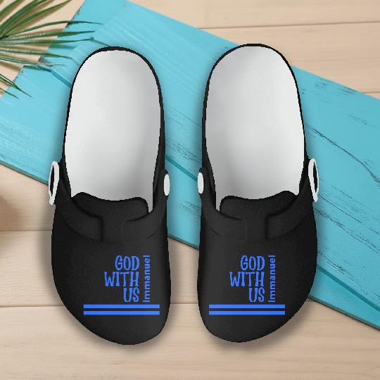 God with us Slip On Clogs