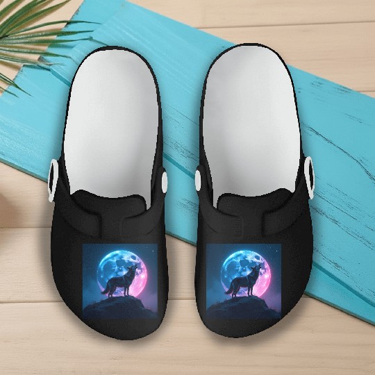 Howl of the Neon Moon Slip On Clogs
