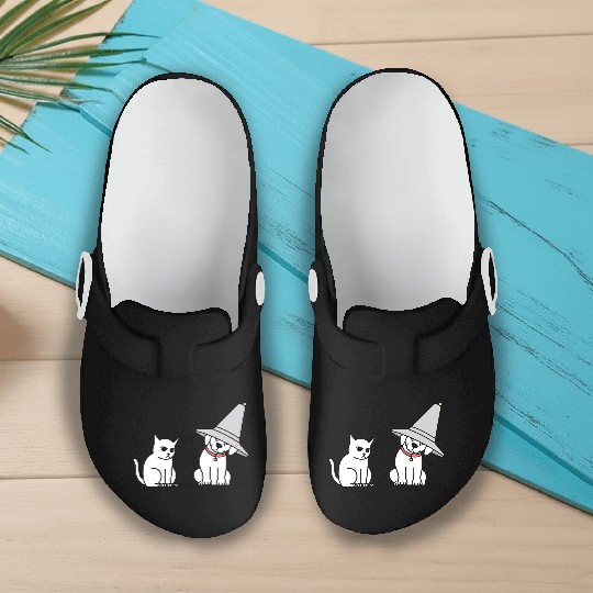 Grumpy Cat and Wizard Dog Slip On Clogs